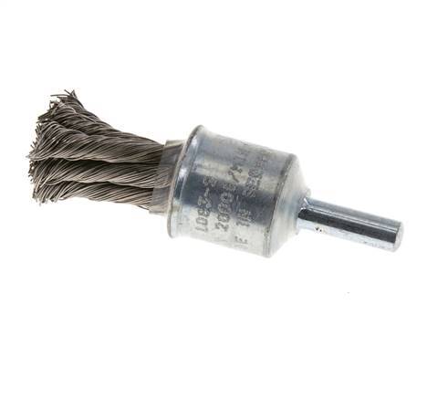 Cepillo de alambre 19 mm 6 mm Eje de alambre de acero inoxidable 0,35 mm 6xTrenzado