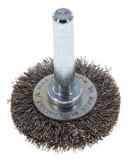 Cepillo redondo 30x6 mm Eje de 6 mm Alambre de acero inoxidable 0,2 mm Corrugado