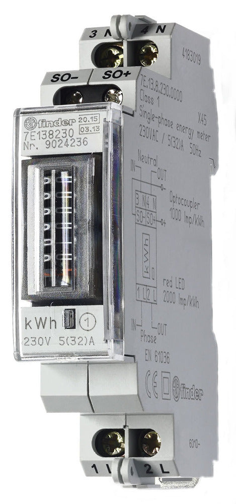 Contador de electricidad Finder - 7E.13.8.230.0010