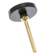0 to +120°C Plastic Bimetallic Thermometer 80mm Cabinet 100mm Stem with Thermowell