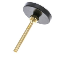 0 to +120°C Plastic Bimetallic Thermometer 80mm Cabinet 100mm Stem with Thermowell