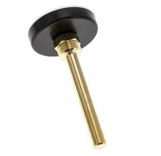 0 to +60°C Plastic Bimetallic Thermometer 63mm Cabinet 100mm Stem with Thermowell