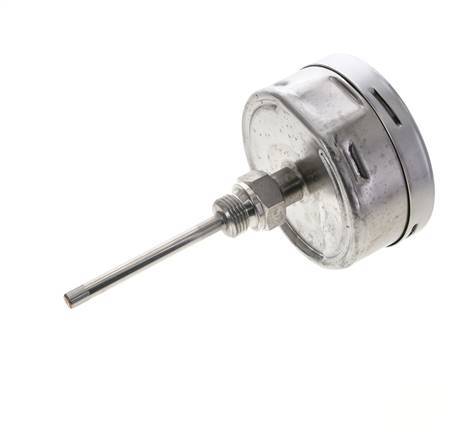 -40 to +40°C Petrochemical Stainless Steel Bimetallic Thermometer 100mm Cabinet 100mm Stem Rear