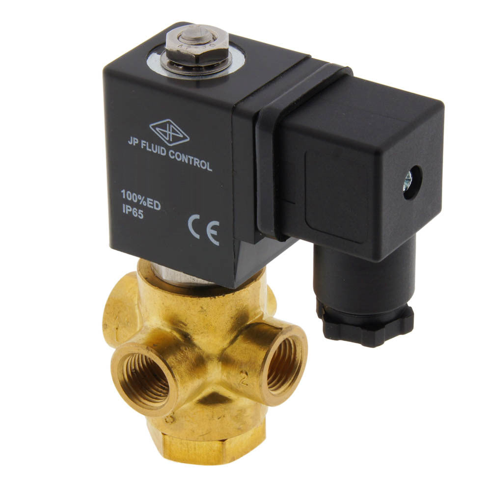 Electroválvula TP-DA 1/4'' 3/2 vías NC Latón FKM 0-3,2bar 230V CA