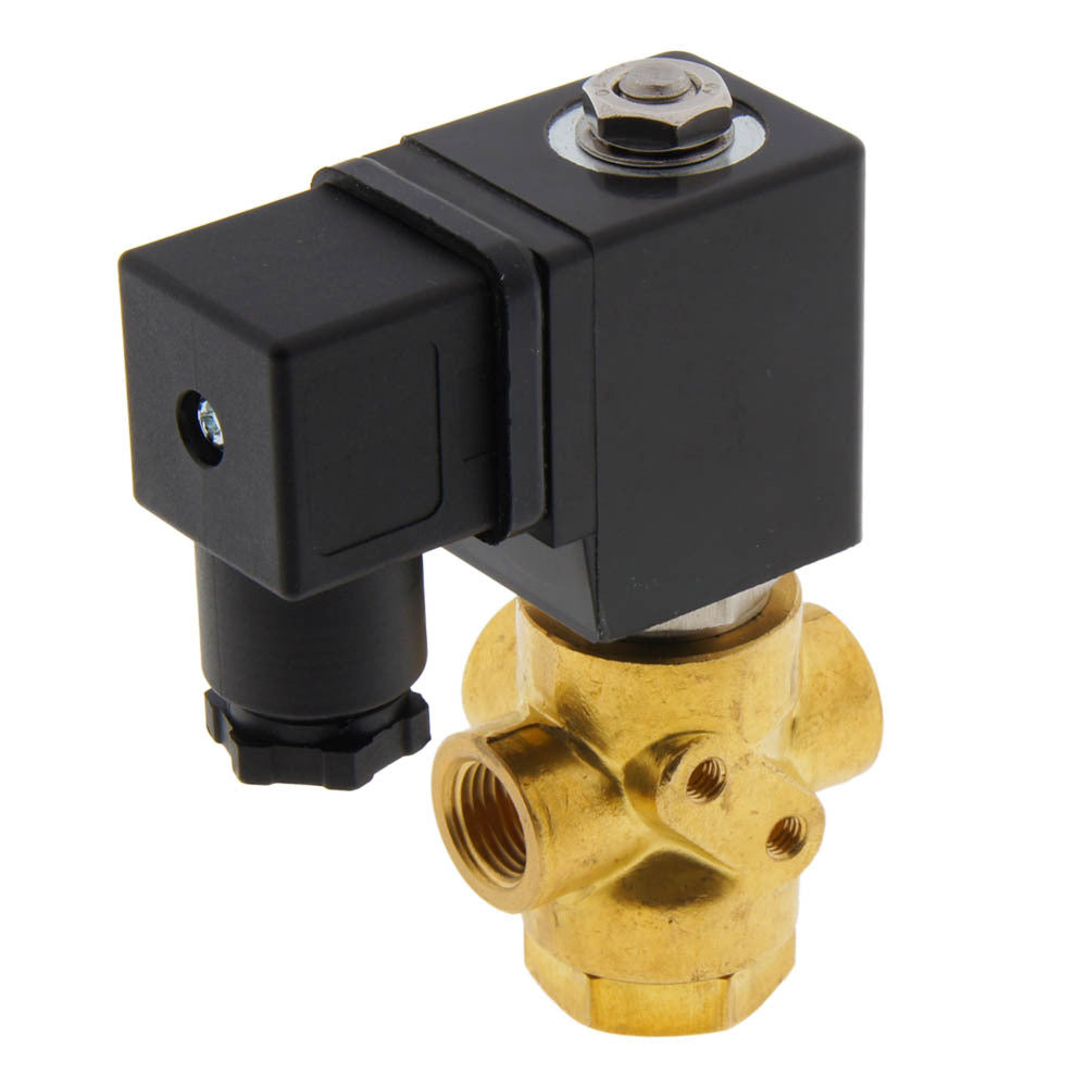 Válvula de solenoide TP-DC 1/4'' 3/2 vías DI Latón EPDM 0-3.2bar 230V AC