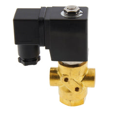 Válvula de solenoide TP-DC 1/4'' 3/2 vías DI latón EPDM 0-2bar 24V DC