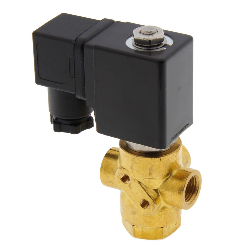Electroválvula TP-DB 1/4'' 3/2 vías NA Latón FKM 0-2bar 24V DC
