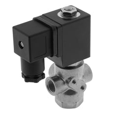 Electroválvula TP-DC 1/4'' 3/2 vías DI Acero inoxidable FKM 0-3,5bar 24V CA