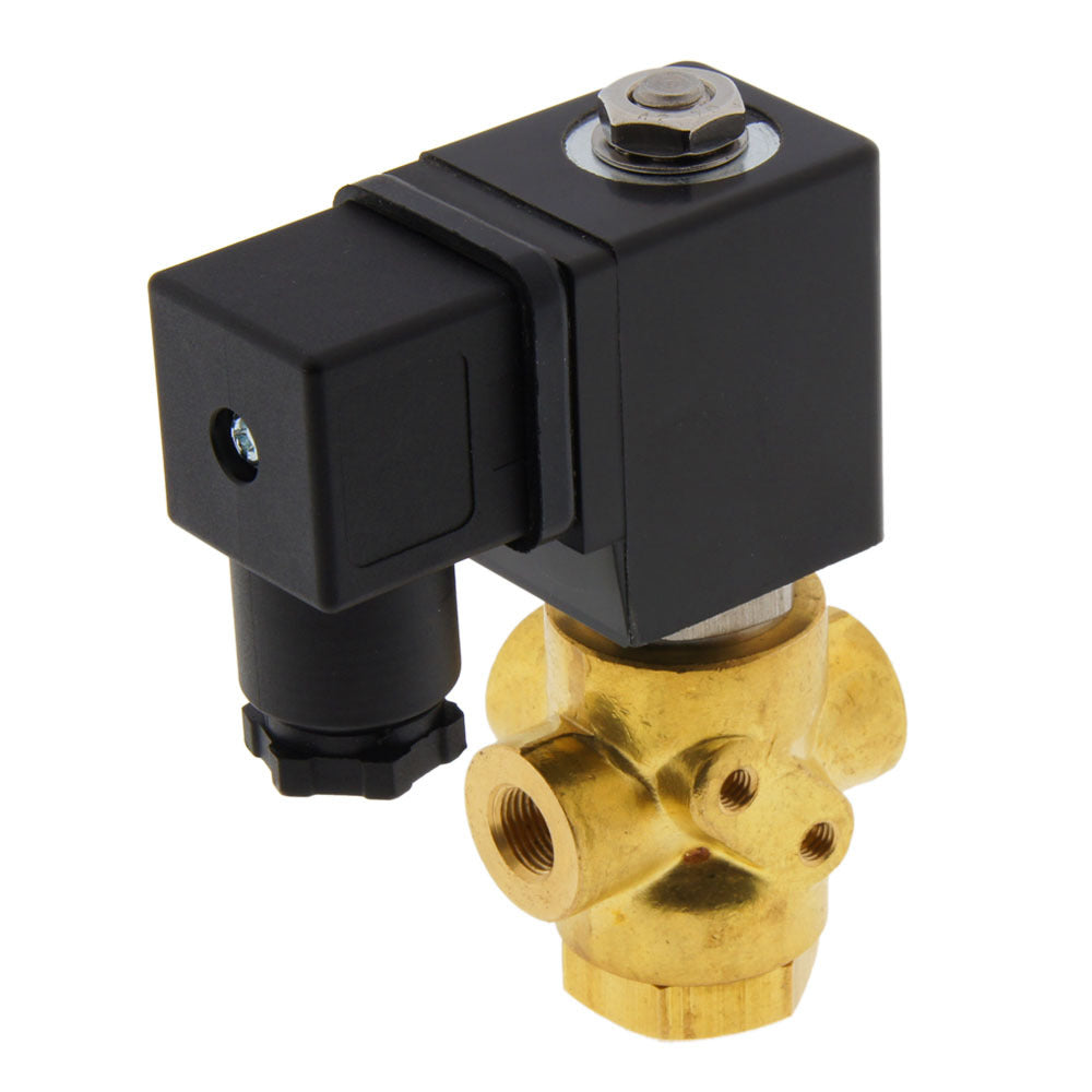 Válvula de solenoide TP-DC 1/8'' 3/2 vías DI latón EPDM 0-9bar 24V DC