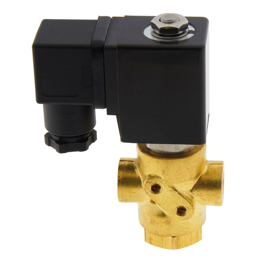 Válvula de solenoide TP-DC 1/8'' 3/2 vías DI latón FKM 0-11bar 230V AC
