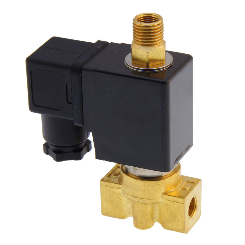 Electroválvula TW-DC 1/8'' 3/2 vías DI latón FKM 0-8bar 24V DC