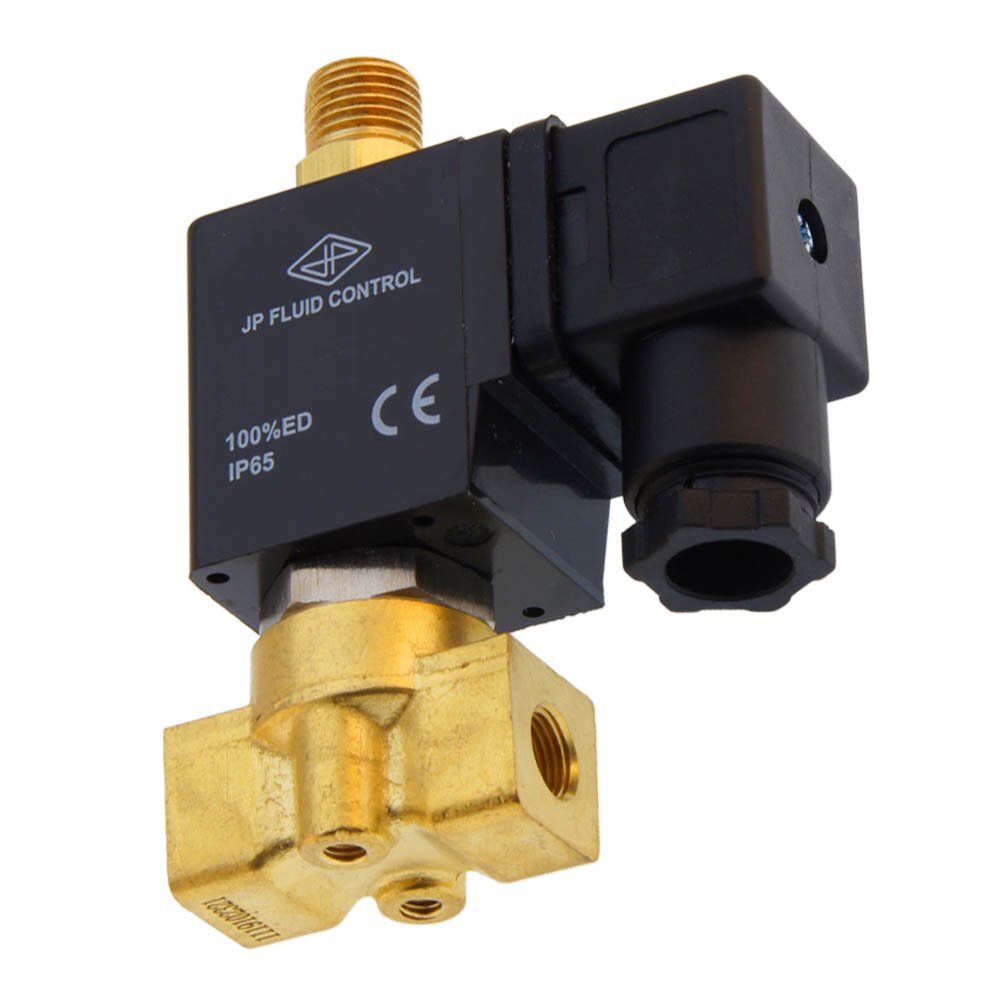 Electroválvula TW-DB 1/8'' 3/2 vías NO latón FKM 0-6bar 230V AC