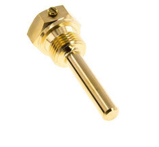 Termopozo de aleación de cobre G de 1/2 pulgada fijado con pernos para vástago de 63 mm Máx. 160°C y 6 barras