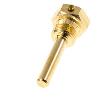 Termopozo de aleación de cobre G de 1/2 pulgada fijado con pernos para vástago de 63 mm Máx. 160°C y 6 barras