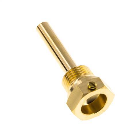 Termopozo de aleación de cobre G de 1/2 pulgada fijado con pernos para vástago de 63 mm Máx. 160°C y 6 barras