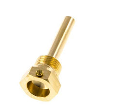 Termopozo de aleación de cobre G de 1/2 pulgada fijado con pernos para vástago de 63 mm Máx. 160°C y 6 barras