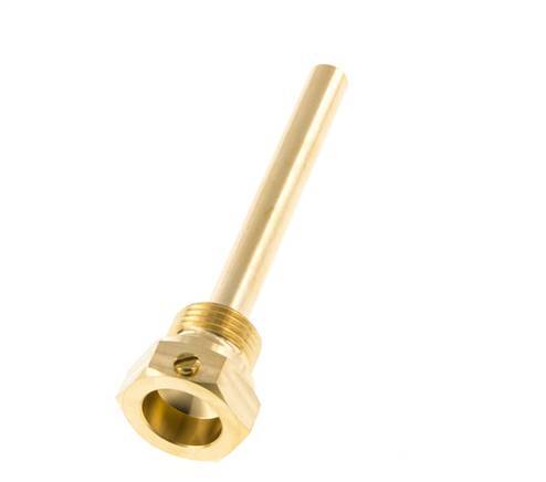 Termopozo de aleación de cobre G de 1/2 pulgada fijado con pernos para vástago de 100 mm máx. 160°C y 6 barras
