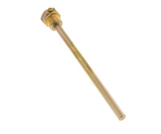 Termopozo de aleación de cobre G de 1/2 pulgada fijado con pernos para vástago de 200 mm máx. 160°C y 6 barras