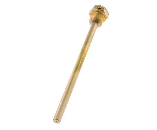 Termopozo de aleación de cobre G de 1/2 pulgada fijado con pernos para vástago de 200 mm máx. 160°C y 6 barras