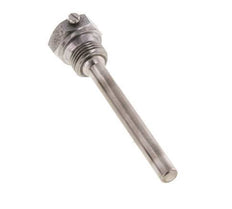Termopozo de acero St35 G 1/2 pulgada para vástago de 100 mm Máx. 600°C y 25 barras
