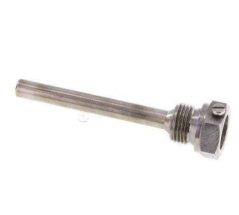 Termopozo de acero St35 G 1/2 pulgada para vástago de 100 mm Máx. 600°C y 25 barras