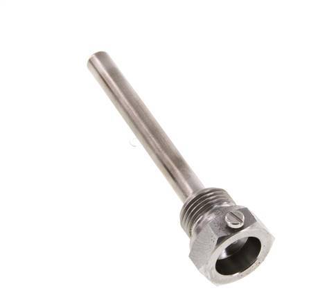 Termopozo de acero St35 G 1/2 pulgada para vástago de 100 mm Máx. 600°C y 25 barras