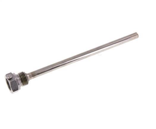 Termopozo de acero St35 G 1/2 pulgada para vástago de 200 mm máx. 600°C y 25 barras