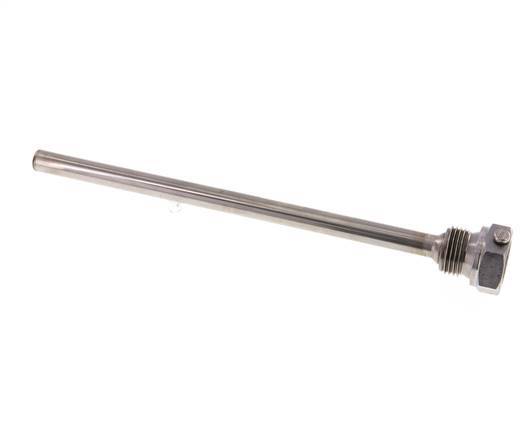 Termopozo de acero St35 G 1/2 pulgada para vástago de 200 mm máx. 600°C y 25 barras