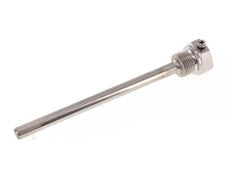 Termopozo de acero inoxidable G 1/2 pulg. fijado con pernos para vástago de 160 mm Máx. 600°C y 25 bares