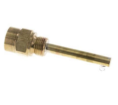 Termopozo de aleación de cobre G 1/2 pulgada para vástago de 100 mm máx. 160°C y 6 barras