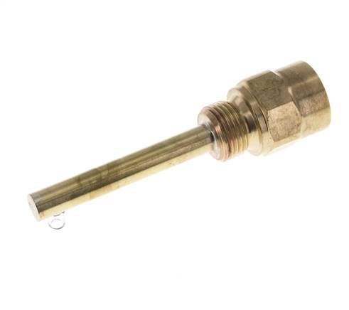 Termopozo de aleación de cobre G 1/2 pulgada para vástago de 100 mm máx. 160°C y 6 barras