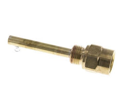 Termopozo de aleación de cobre G 1/2 pulgada para vástago de 100 mm máx. 160°C y 6 barras