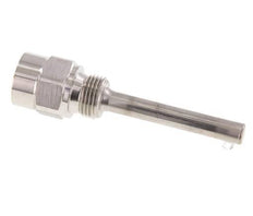 Termopozo de acero inoxidable G 1/2 pulgadas para vástago de 100 mm Máx. 600°C y 25 bares