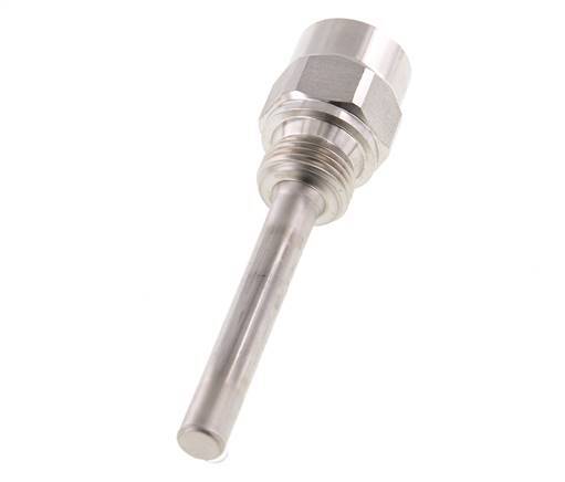 Termopozo de acero inoxidable G 1/2 pulgadas para vástago de 100 mm Máx. 600°C y 25 bares
