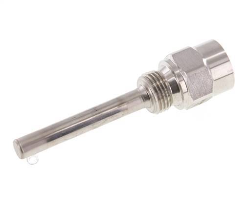 Termopozo de acero inoxidable G 1/2 pulgadas para vástago de 100 mm Máx. 600°C y 25 bares
