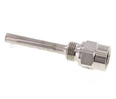 Termopozo de acero inoxidable G 1/2 pulgadas para vástago de 100 mm Máx. 600°C y 25 bares