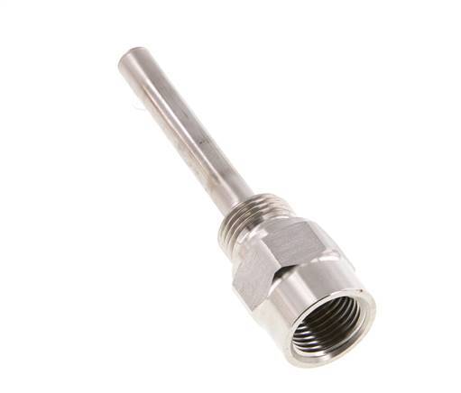 Termopozo de acero inoxidable G 1/2 pulgadas para vástago de 100 mm Máx. 600°C y 25 bares