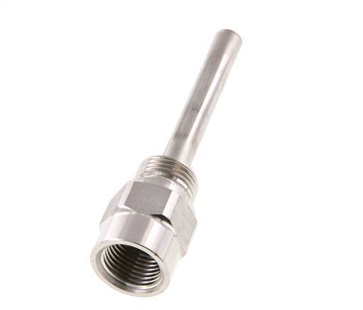 Termopozo de acero inoxidable G 1/2 pulgadas para vástago de 100 mm Máx. 600°C y 25 bares