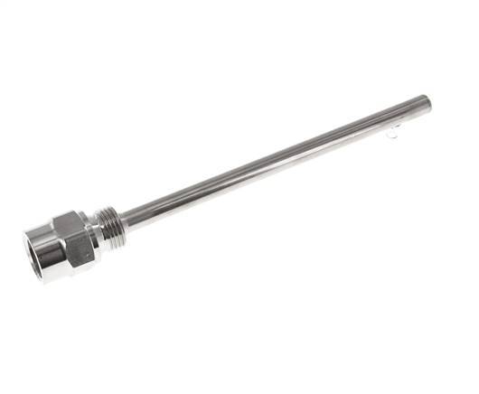 Termopozo de acero inoxidable G 1/2 pulgadas para vástago de 200 mm Máx. 600°C y 25 bares
