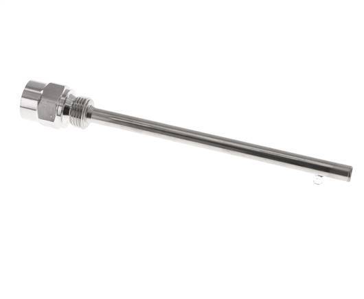 Termopozo de acero inoxidable G 1/2 pulgadas para vástago de 200 mm Máx. 600°C y 25 bares