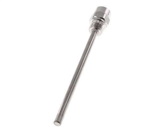 Termopozo de acero inoxidable G 1/2 pulgadas para vástago de 200 mm Máx. 600°C y 25 bares