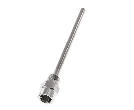 Termopozo de acero inoxidable G 1/2 pulgadas para vástago de 200 mm Máx. 600°C y 25 bares