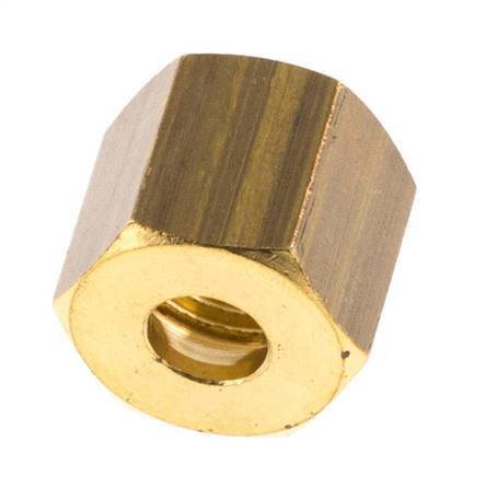 M10x1 x 5mm Brass Union nut for Compression fitting [10 Pieces]