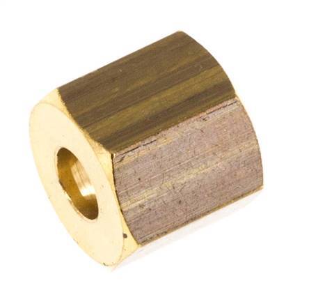 M10x1 x 5mm Brass Union nut for Compression fitting [10 Pieces]
