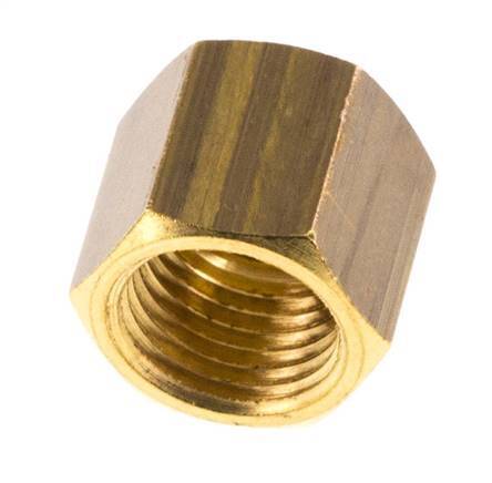 M10x1 x 5mm Brass Union nut for Compression fitting [10 Pieces]