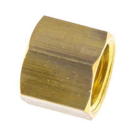 M12x1 x 8mm Brass Union nut for Compression fitting [10 Pieces]