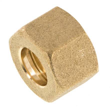 M18x1.5 x 12mm Brass Union nut for Compression fitting [2 Pieces]