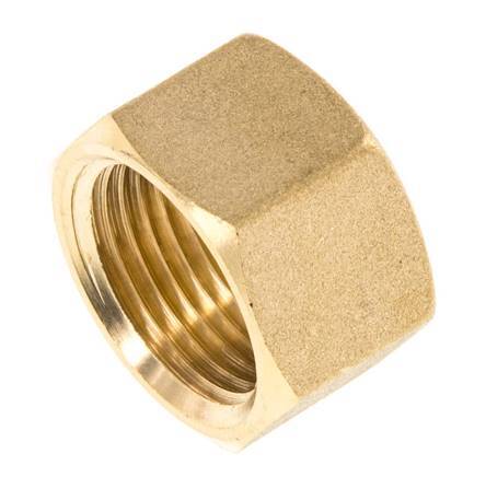 M20x1.5 x 14mm Brass Union nut for Compression fitting [2 Pieces]