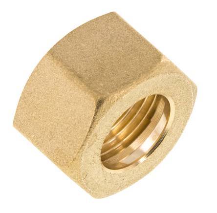 M20x1.5 x 14mm Brass Union nut for Compression fitting [2 Pieces]