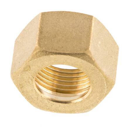 M20x1.5 x 14mm Brass Union nut for Compression fitting [2 Pieces]
